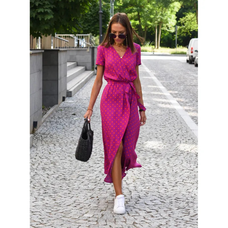 Moa™ Vår/Sommarklänning – Elegant Blommönster & Luftig Passform