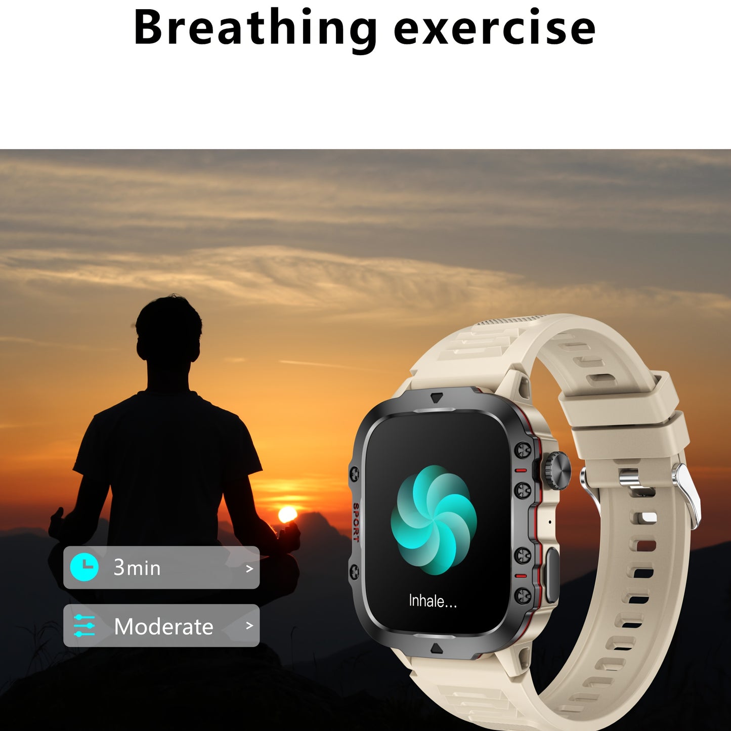Morgan™ Sport Smartwatch – IP68 Vattentät | 100+ Sportlägen