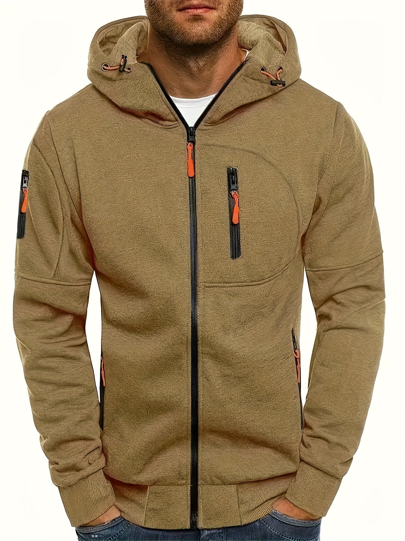 Arne™ – Herr Hoodie med Dragkedja för Vår och Höst