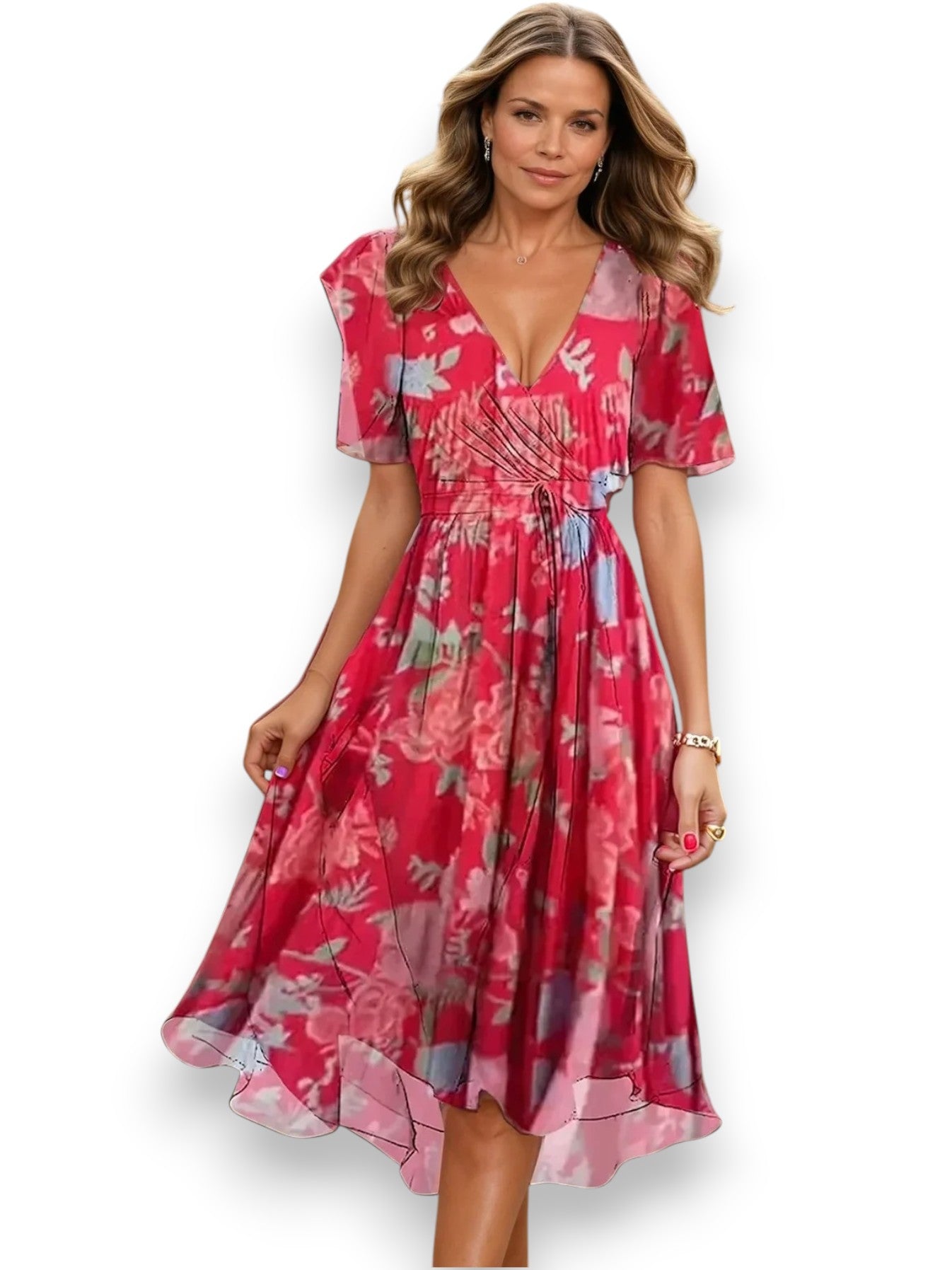 Rosi™ – Trendig sommarklänning med V-ringning