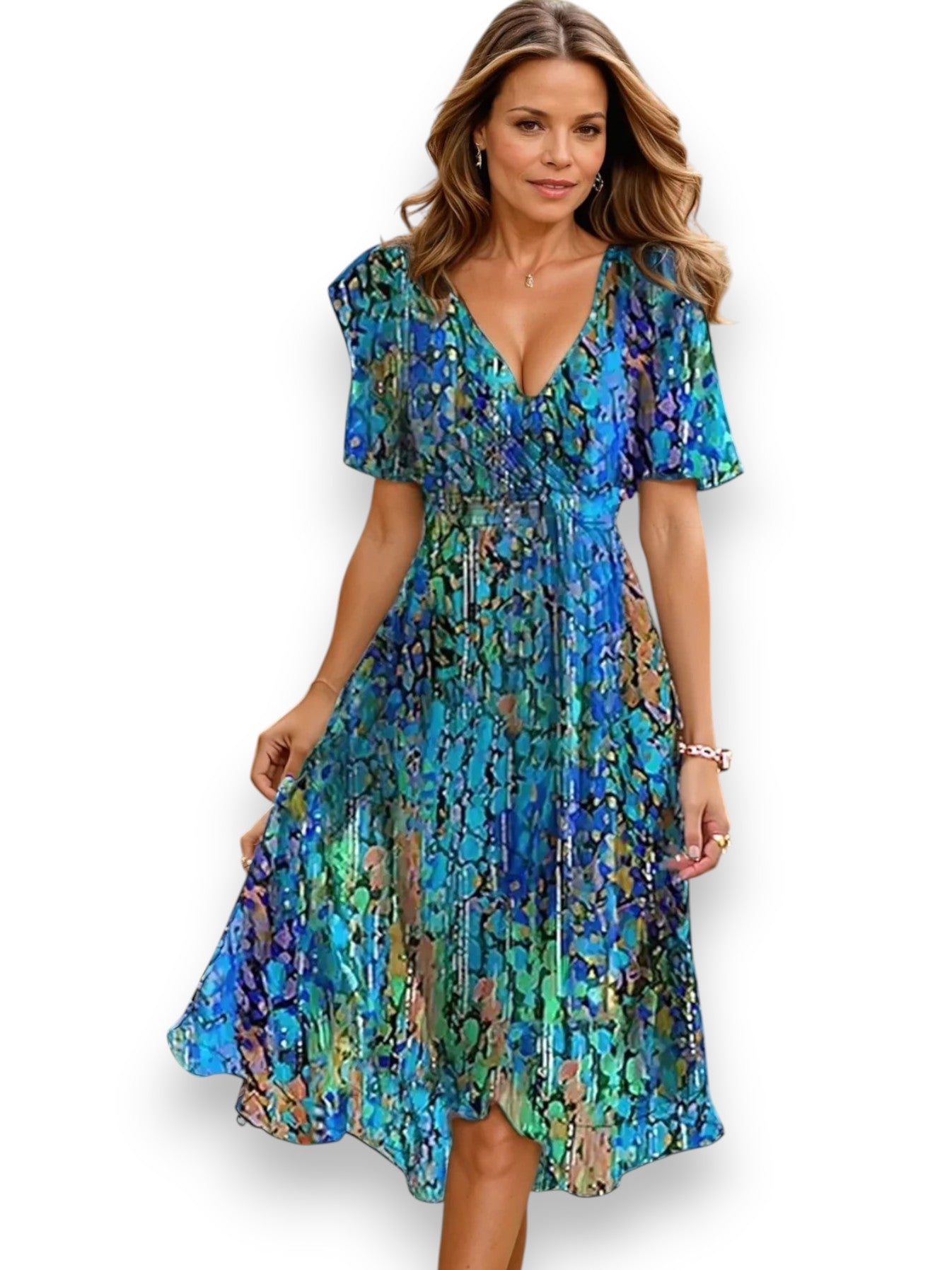 Rosi™ – Trendig sommarklänning med V-ringning