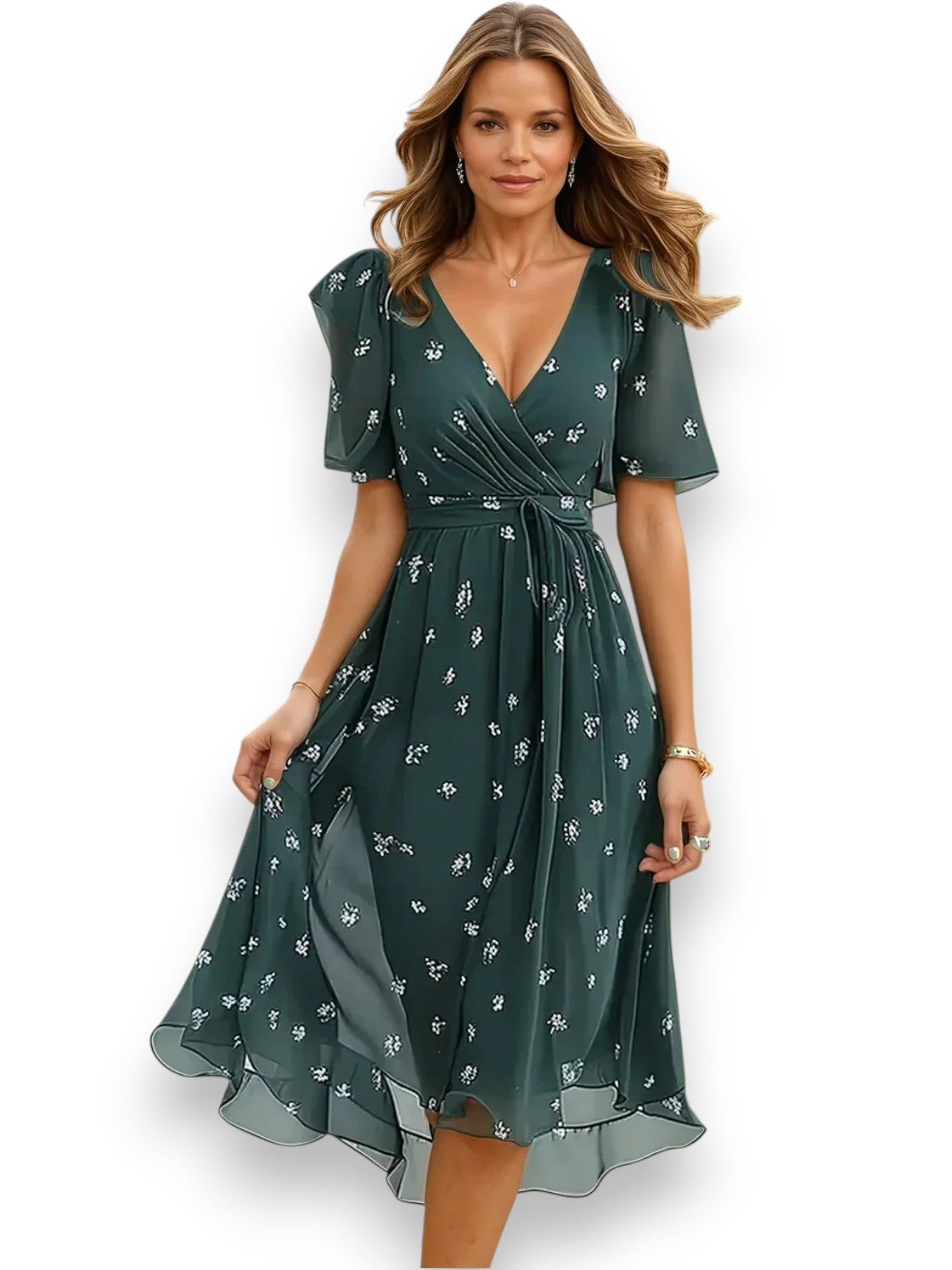 Rosi™ – Trendig sommarklänning med V-ringning