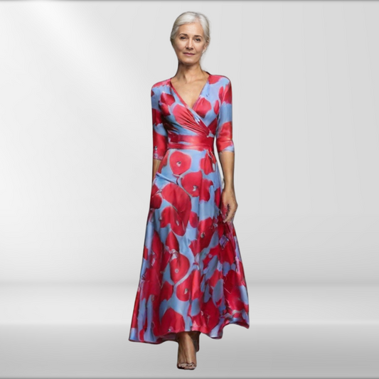 Freja™ | Lyxig Blommig Klänning