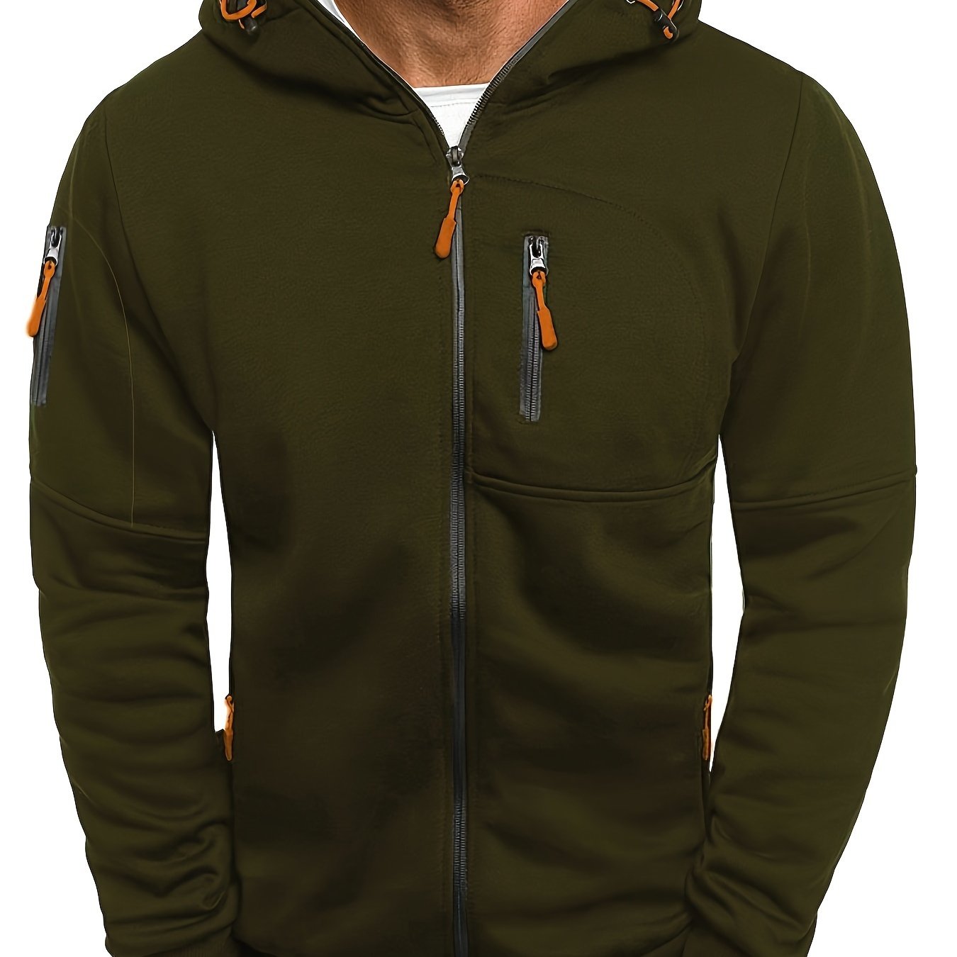 Arne™ – Herr Hoodie med Dragkedja för Vår och Höst