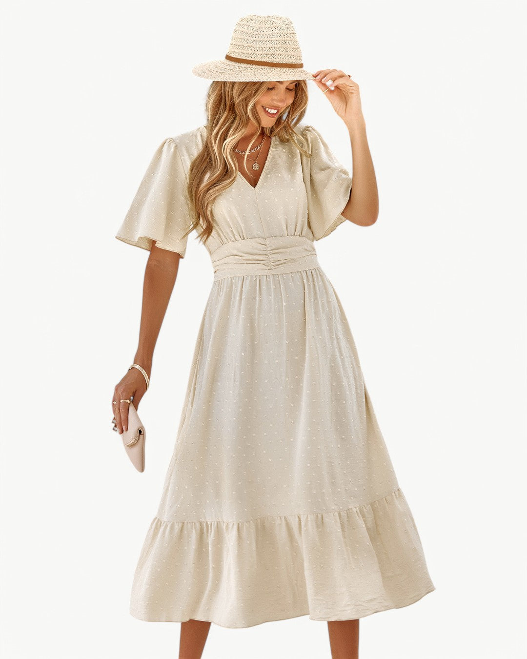 Elina™ | Flödande Klänning med Elegant V-ringning