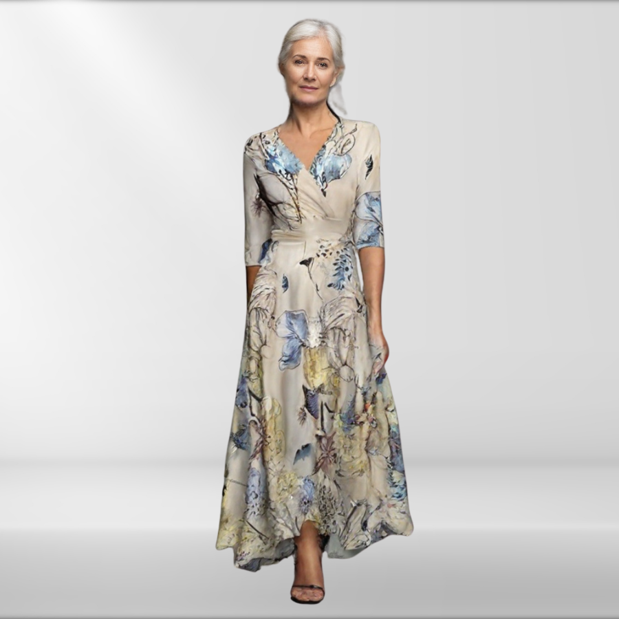 Freja™ | Lyxig Blommig Klänning