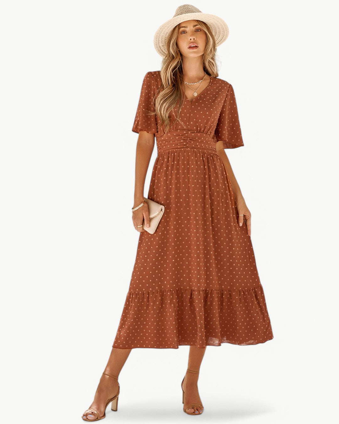 Elina™ | Flödande Klänning med Elegant V-ringning