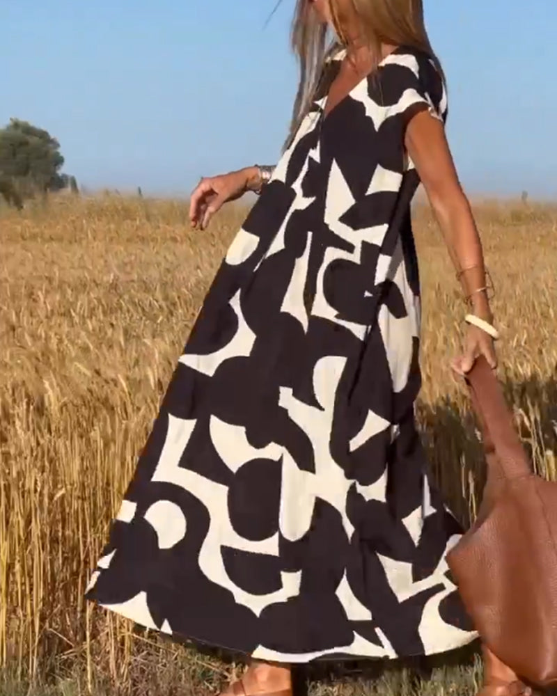 Serena™ | Elegant klänning med V-ringning och feminin stil