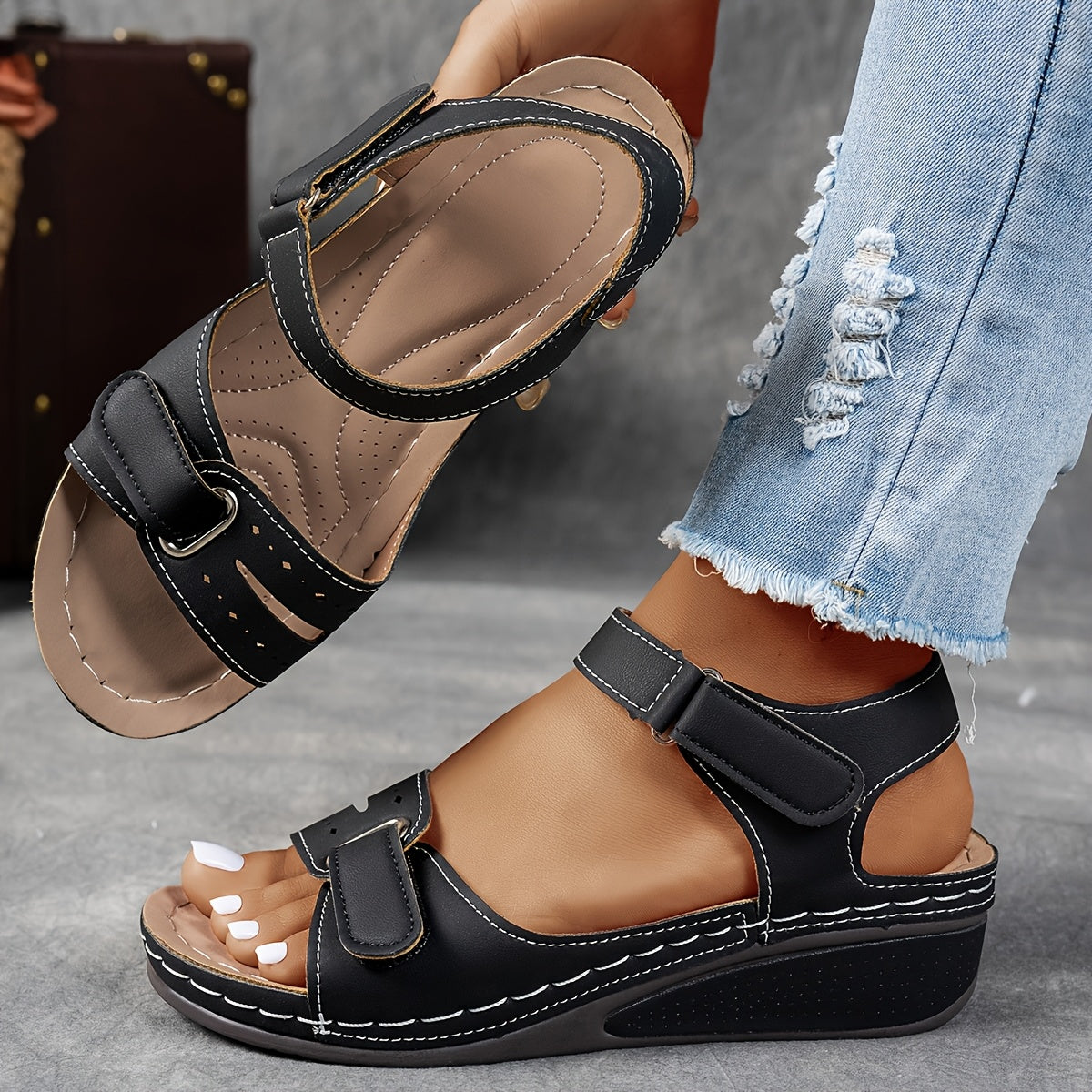 Vanja™ | Eleganta Sandaler med Stil och Komfort