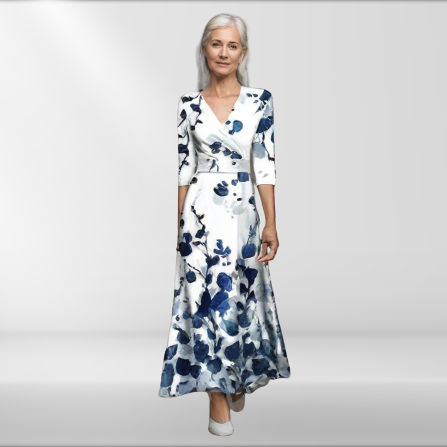 Freja™ | Lyxig Blommig Klänning