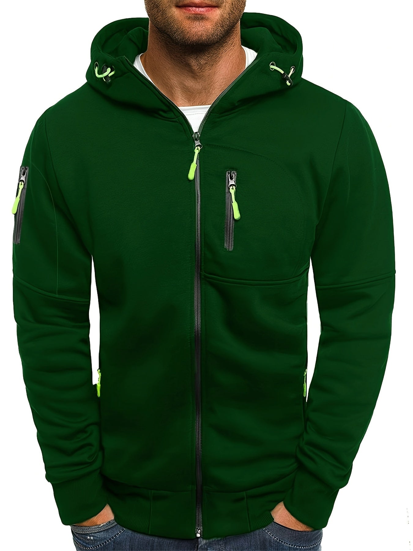 Arne™ – Herr Hoodie med Dragkedja för Vår och Höst