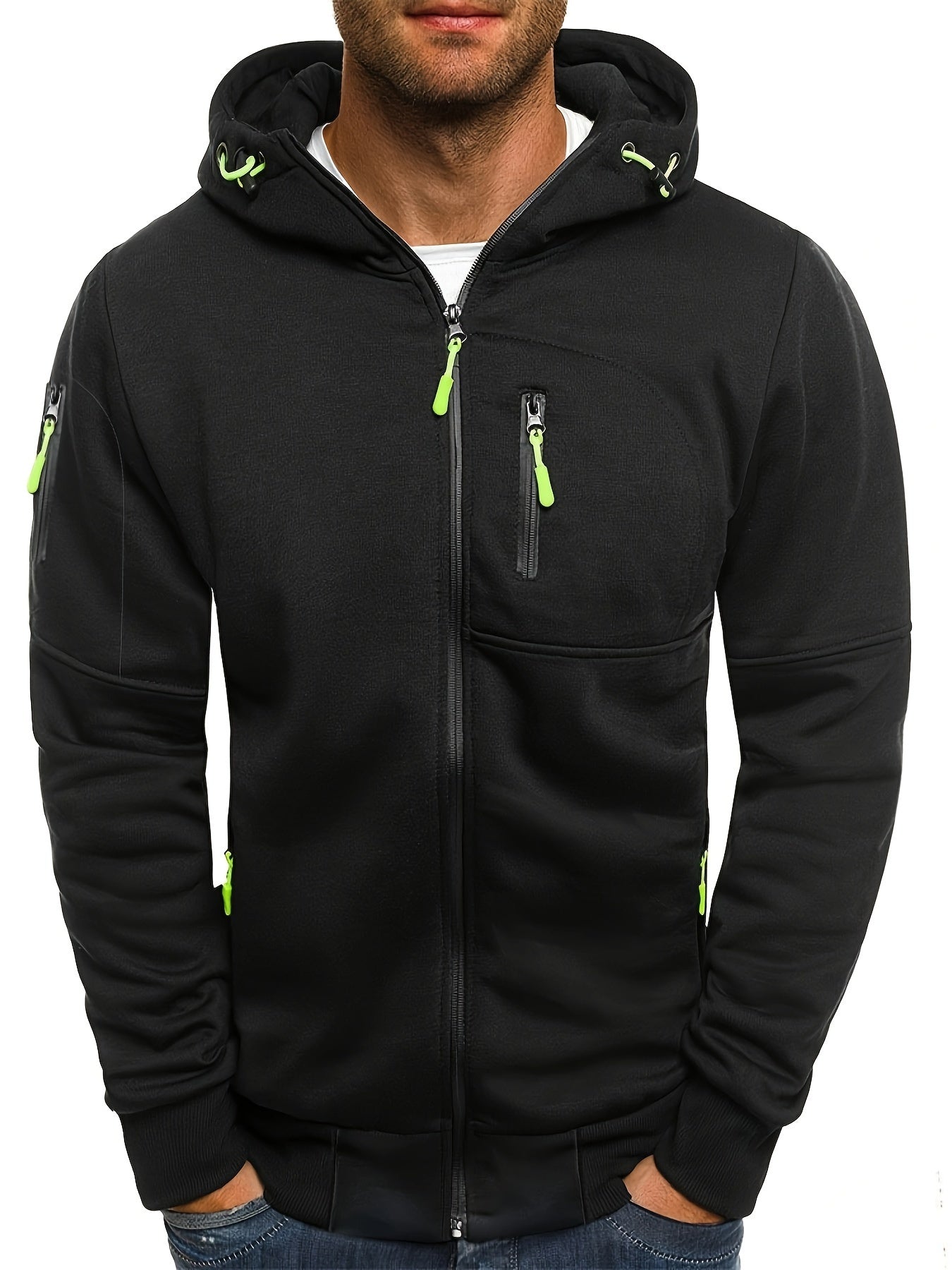 Arne™ – Herr Hoodie med Dragkedja för Vår och Höst