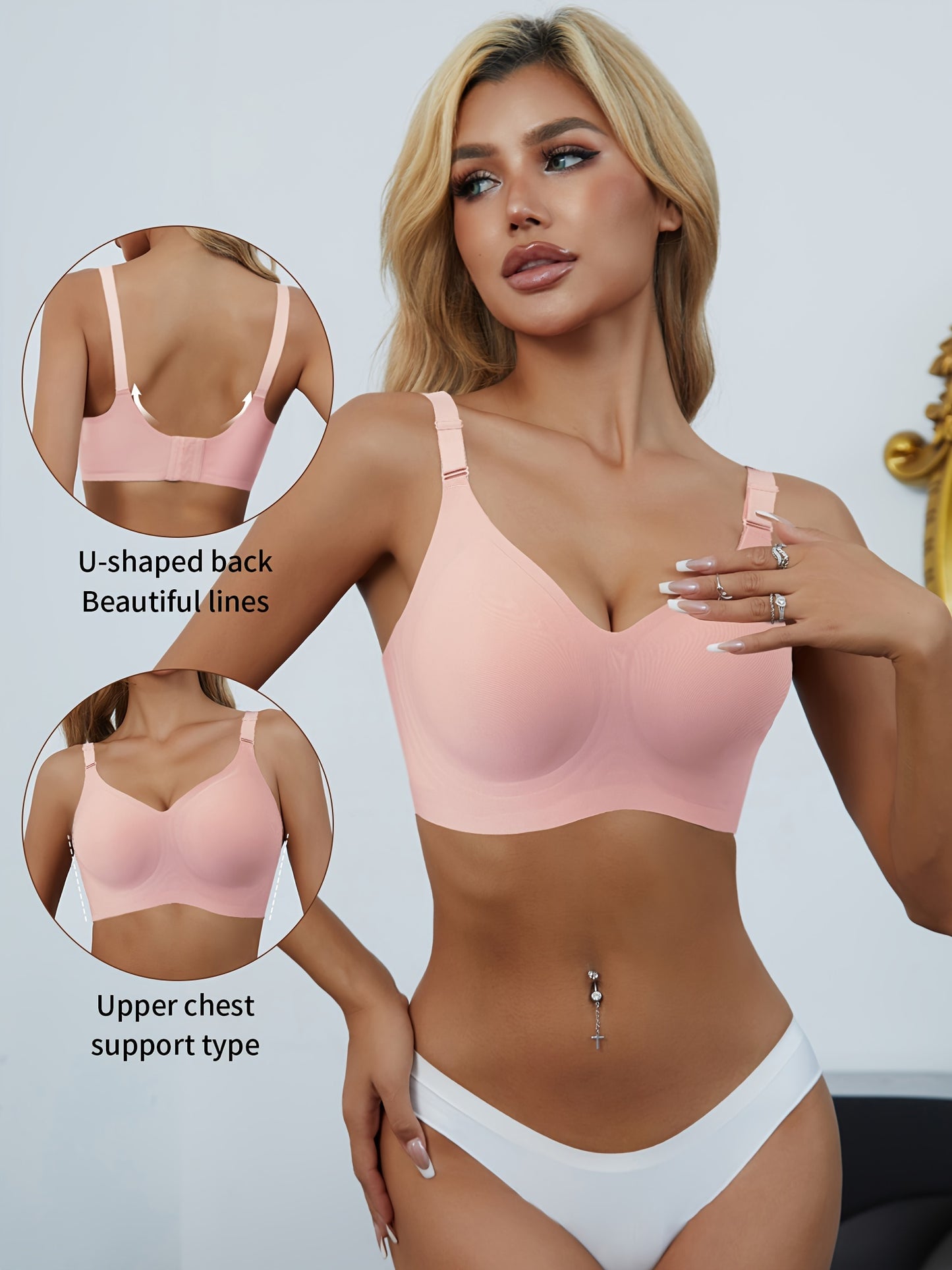 Brabo™ | Bekväm Sömlös Push-Up BH – Osynlig, Mjuk & Krångelfri