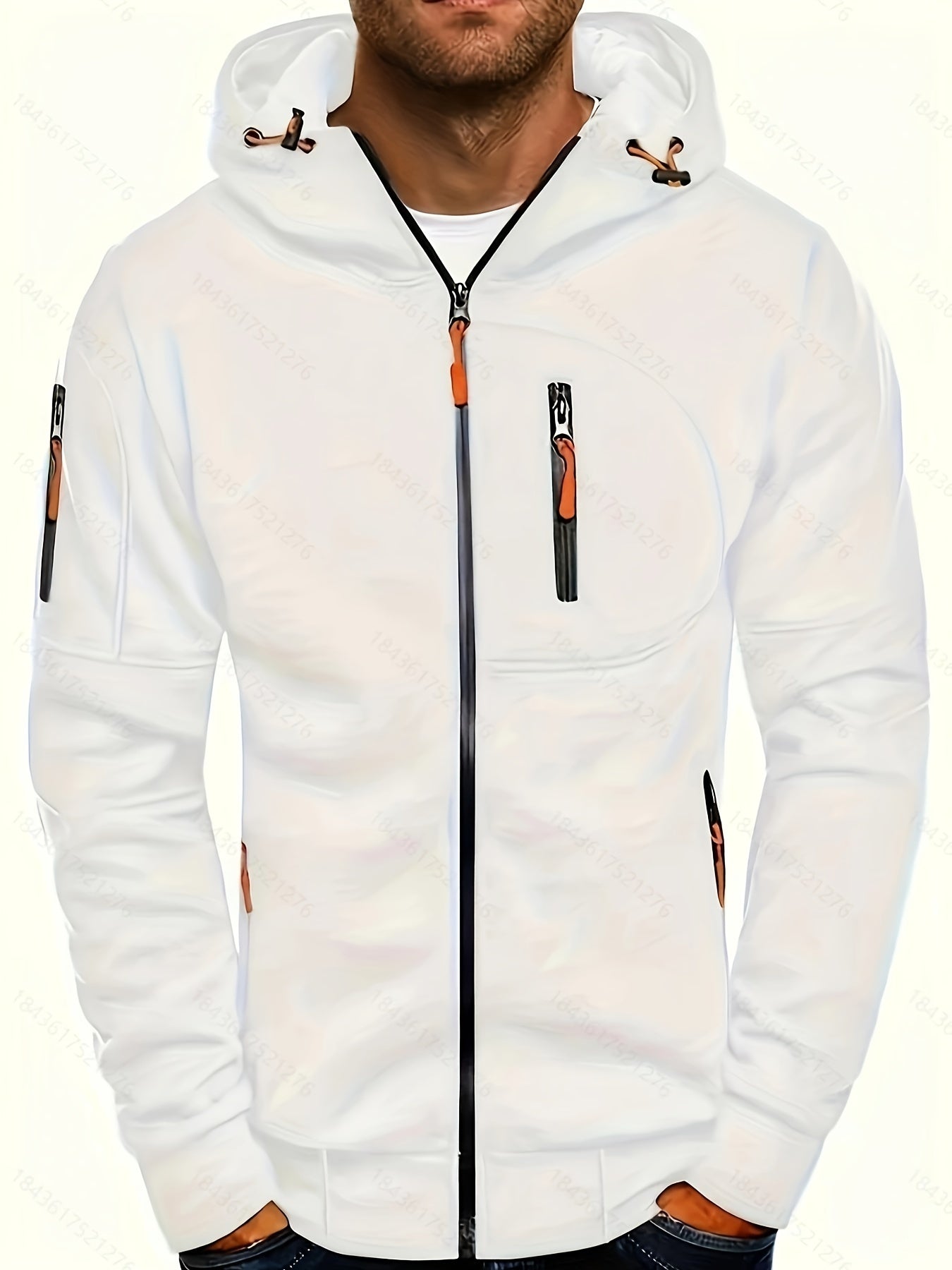 Arne™ – Herr Hoodie med Dragkedja för Vår och Höst