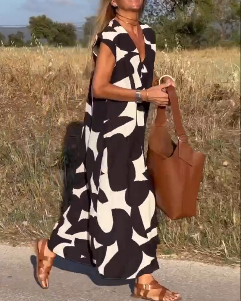 Serena™ | Elegant klänning med V-ringning och feminin stil