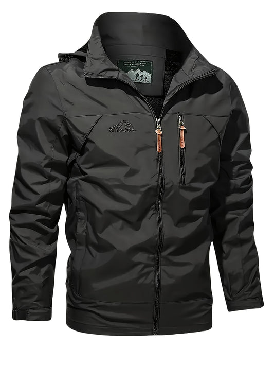 Johannes™ - Herr Lätt Vindtålig Jacka med Huva – Perfekt för Cykling & Fiske!