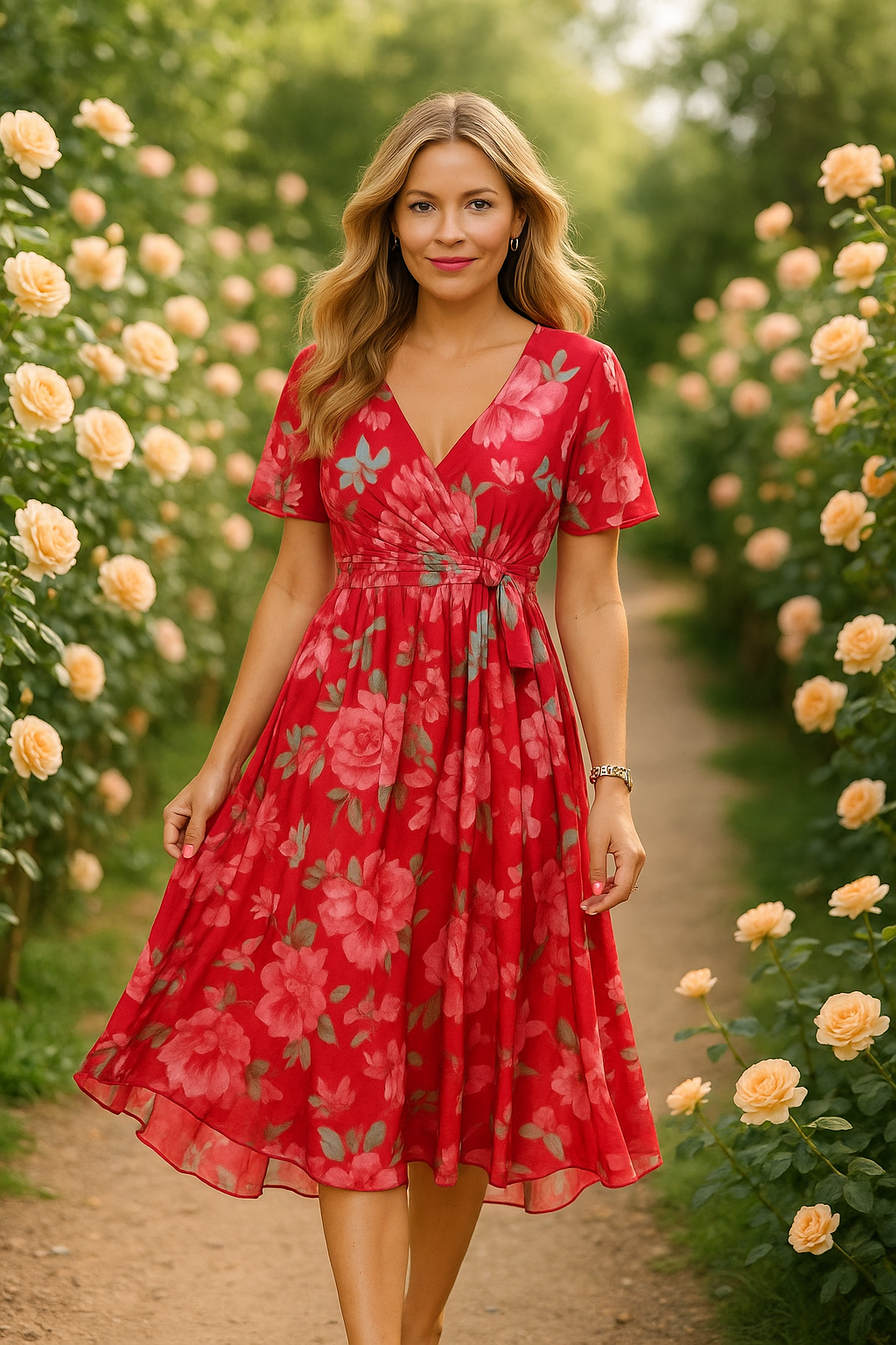 Rosi™ – Trendig sommarklänning med V-ringning