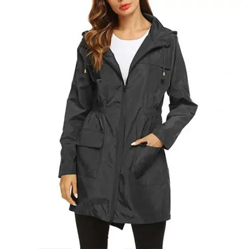 ✨ Annelies™ Dam Outdoor Jacka – Vind- och Vattentät Trenchcoat för Äventyr!