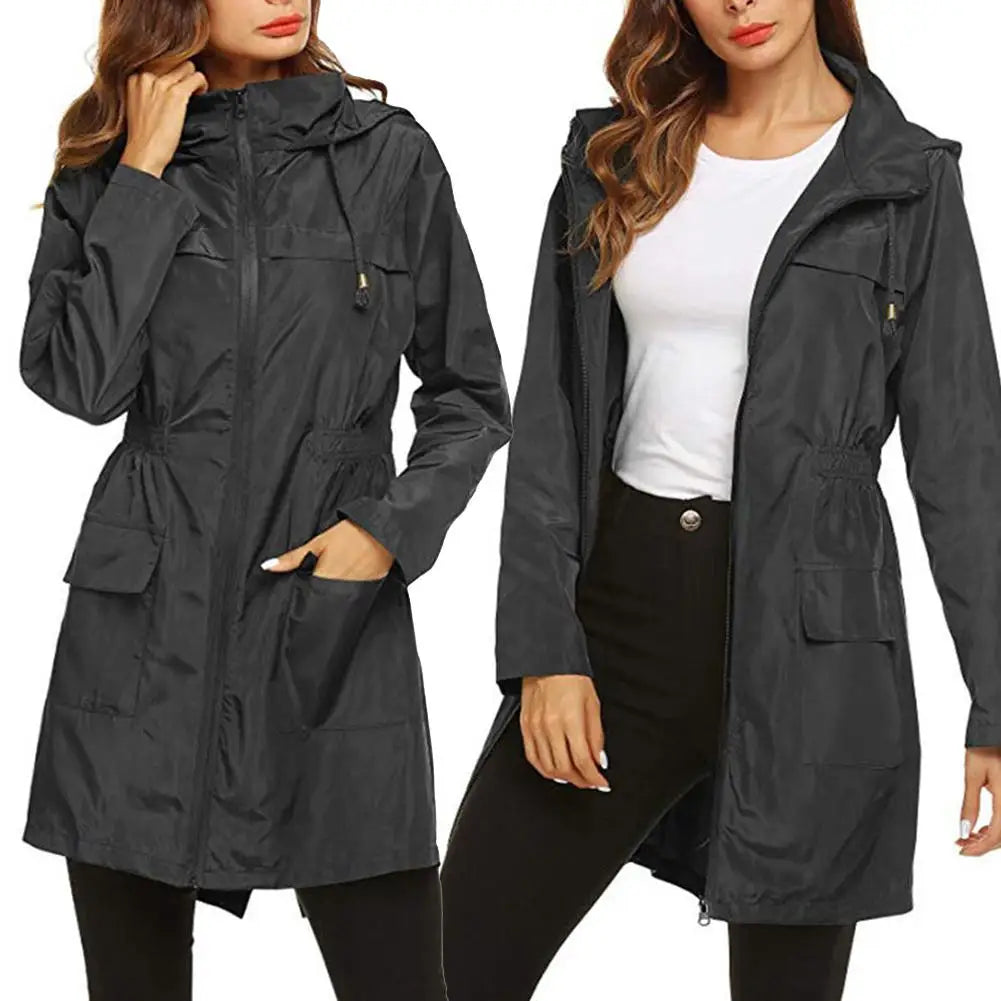 ✨ Annelies™ Dam Outdoor Jacka – Vind- och Vattentät Trenchcoat för Äventyr!