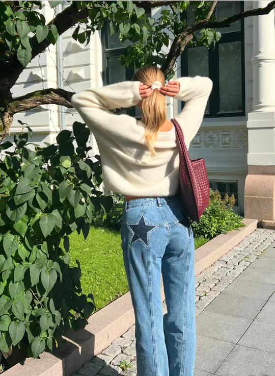Frida™ | Shape Jeans med Stjärndetaljer