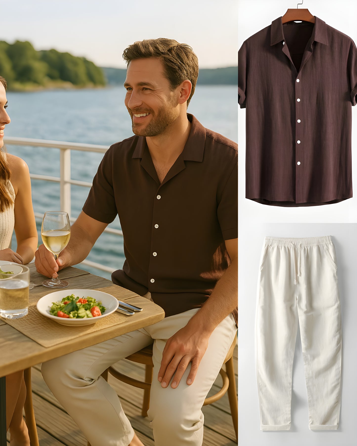 Viktor™ | Sommarset med Karaktär – Luftigt Linne & Stilig Krage