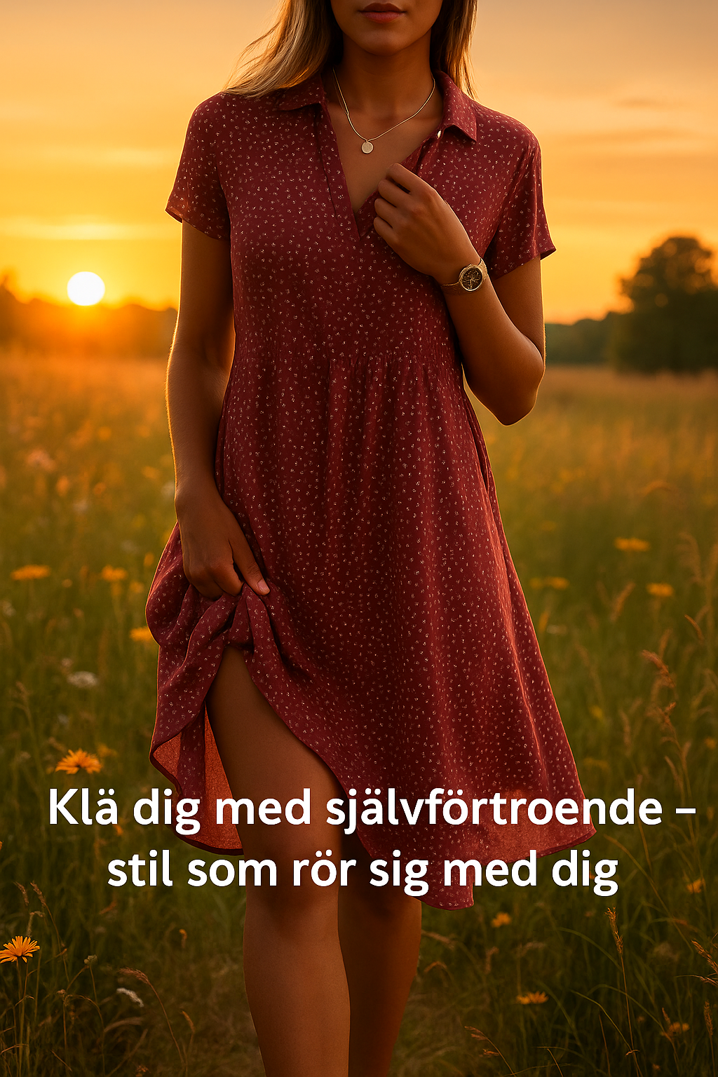 Octavia™ | Elegant Midi Klänning för en Flödande och Stilig Look