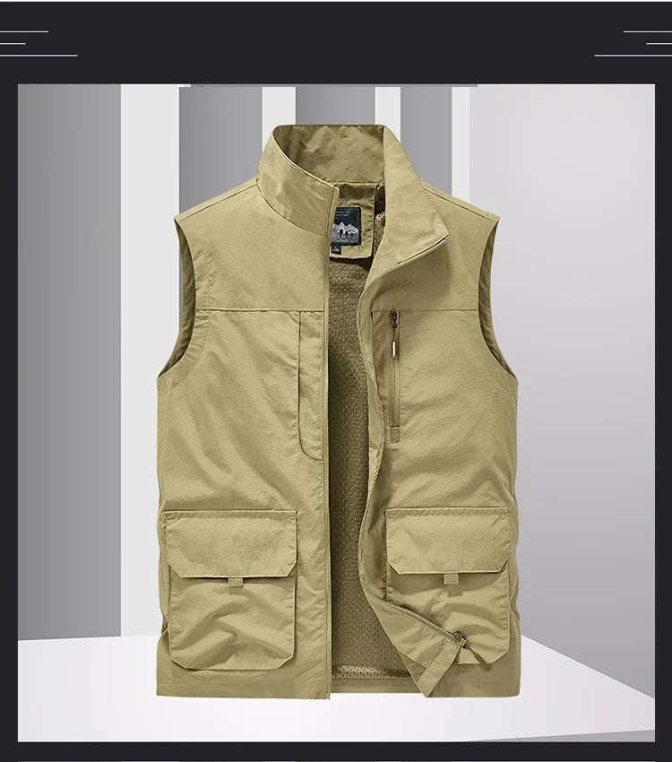 Torin™ – Funktionell Herrväst | Stilren, Lätt & Full av Fickor