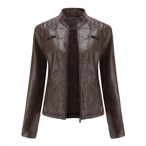 Monaa™ - Läder Moto Bikerjacka – Trendig Höst & Vårstil 2025