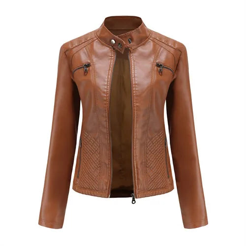 Monaa™ - Läder Moto Bikerjacka – Trendig Höst & Vårstil 2025