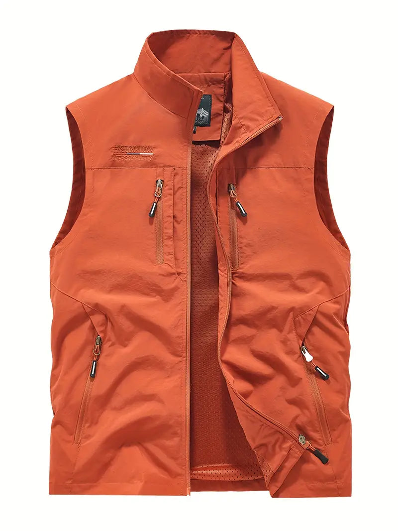 Kasper™ | Andningsbar Cargo Bodywarmer med Flera Fickor - Orange