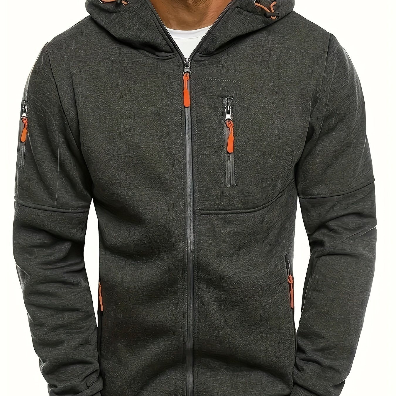 Arne™ – Herr Hoodie med Dragkedja för Vår och Höst