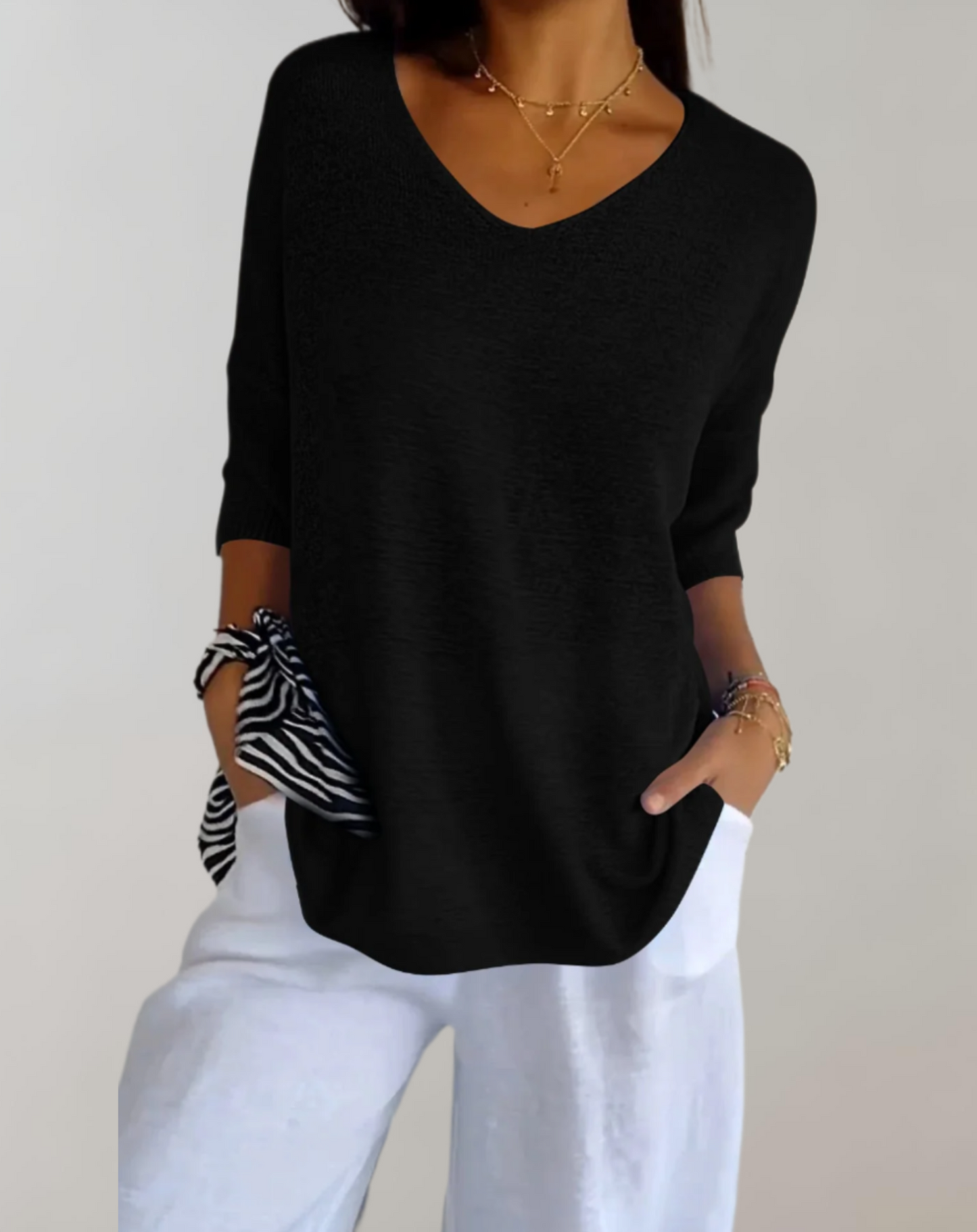 Lysa™ | Stickad V-ringad Topp