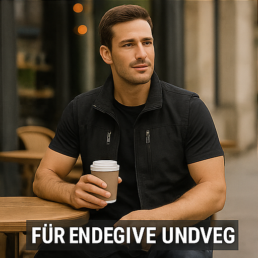 Kasper™ | Andningsbar Cargo Bodywarmer med Flera Fickor-Svart