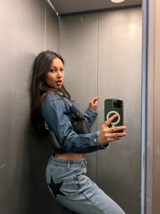 Frida™ | Shape Jeans med Stjärndetaljer
