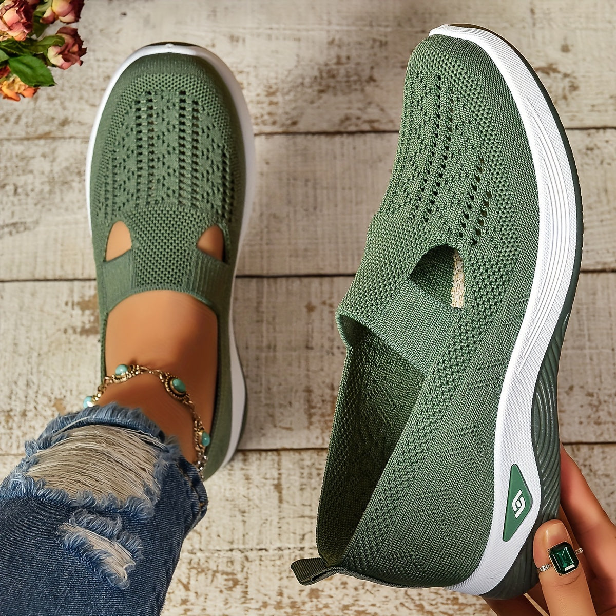 Tina™ | Luftig Komfort: Slip-on Skor för Varje Dag