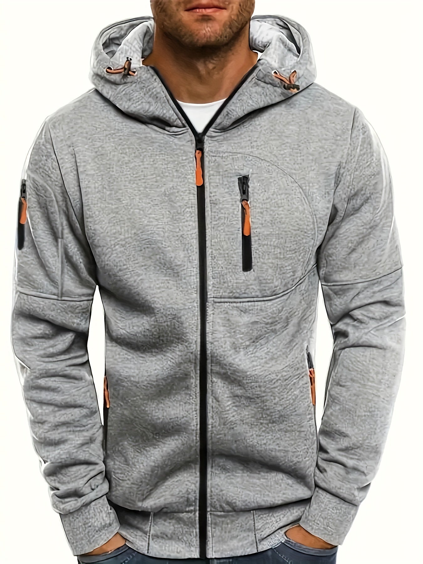 Arne™ – Herr Hoodie med Dragkedja för Vår och Höst