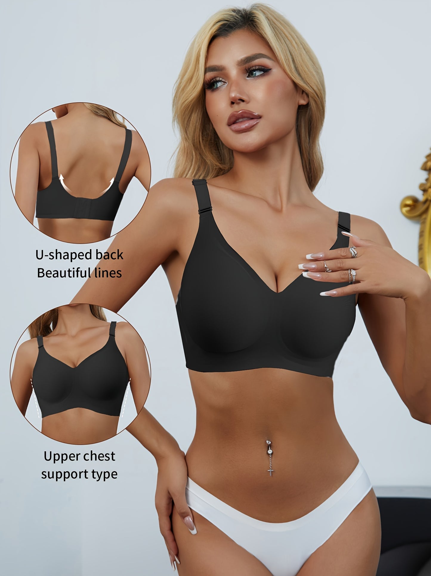 Brabo™ | Bekväm Sömlös Push-Up BH – Osynlig, Mjuk & Krångelfri
