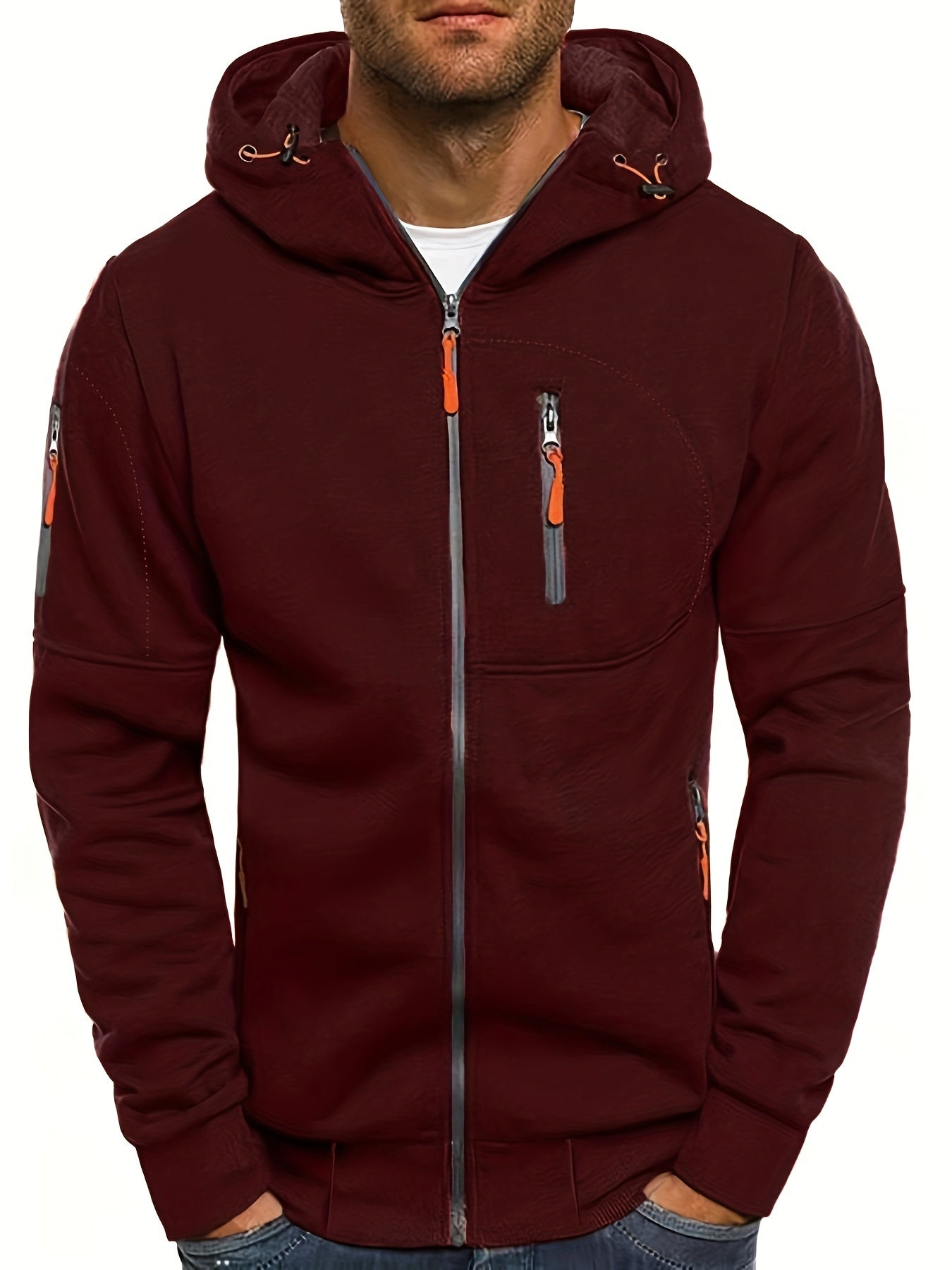 Arne™ – Herr Hoodie med Dragkedja för Vår och Höst