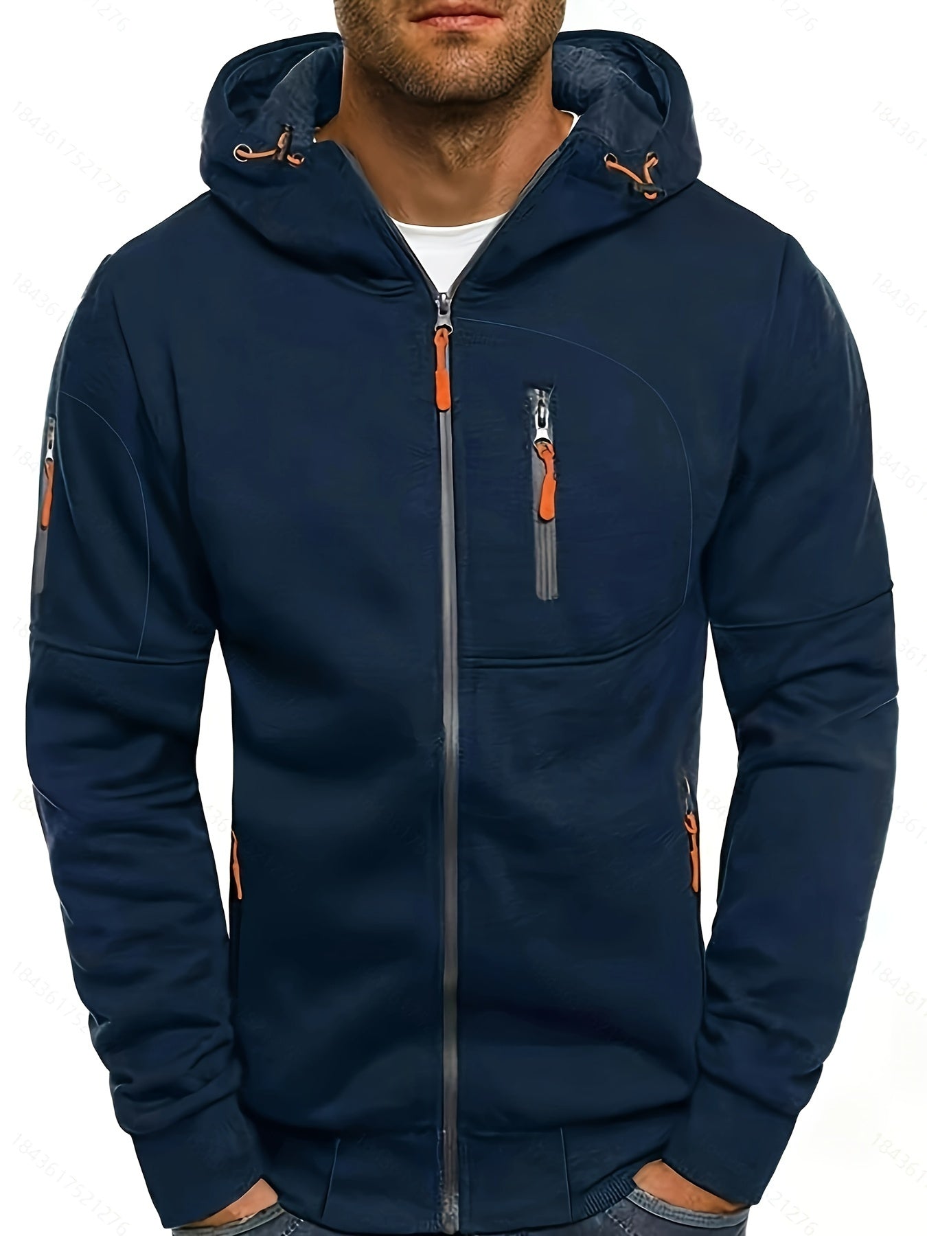 Arne™ – Herr Hoodie med Dragkedja för Vår och Höst