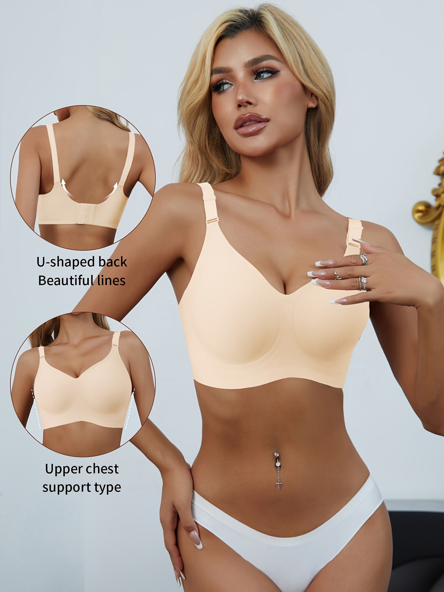 Brabo™ | Bekväm Sömlös Push-Up BH – Osynlig, Mjuk & Krångelfri