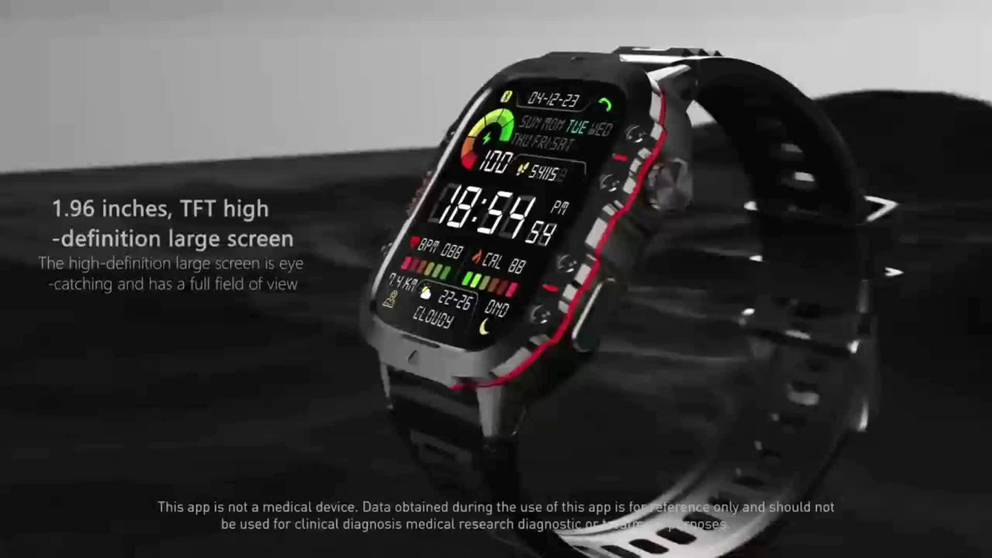 Morgan™ Sport Smartwatch – IP68 Vattentät | 100+ Sportlägen