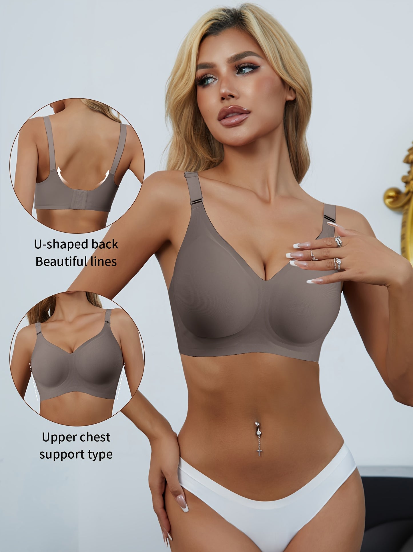 Brabo™ | Bekväm Sömlös Push-Up BH – Osynlig, Mjuk & Krångelfri