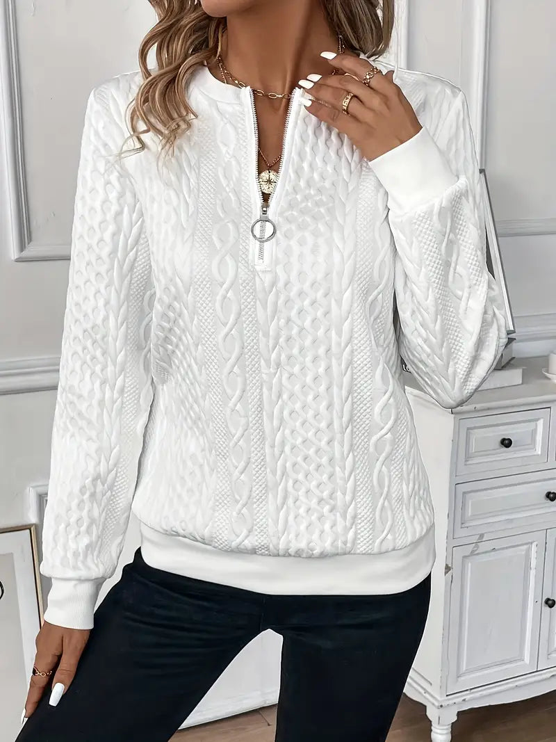 Kim™ | Stilren sweatshirt med dragkedja – Komfort & trend i ett!