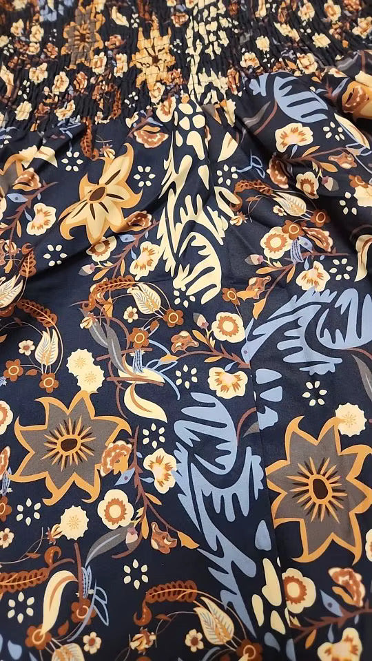 Inge™ – Luftig Boho-kjol med Vintage Paisley och Resårmidja