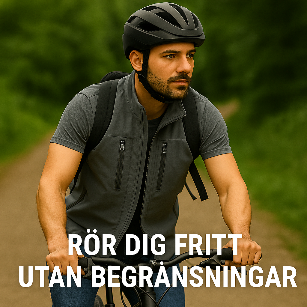 Kasper™ | Andningsbar Cargo Bodywarmer med Flera Fickor -Grå