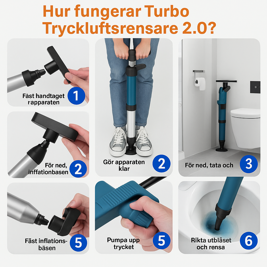 Förbättrad Turbo-Lufttrycksavloppsrensare 2.0™ | Löser alla avloppsstopp!