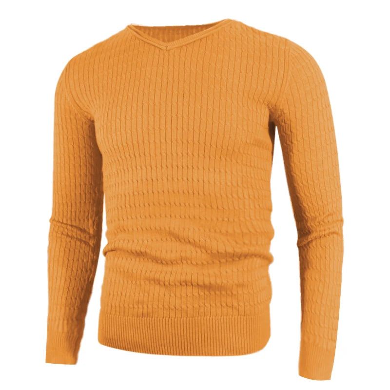 Robin™| Stilfull Herr V-hals Tröja – Bekväm Bomulls Pullover i Slim Fit