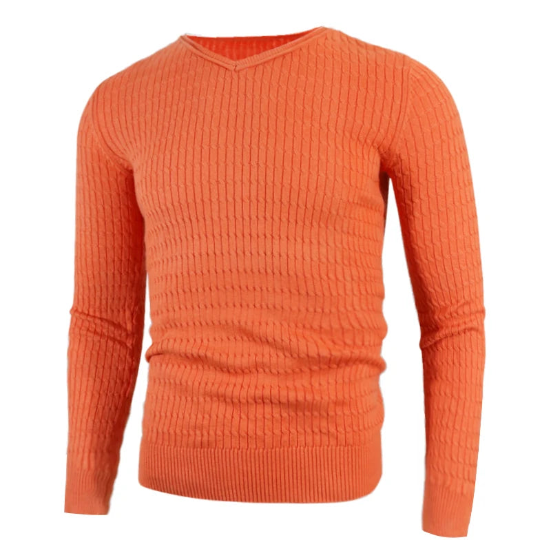 Robin™| Stilfull Herr V-hals Tröja – Bekväm Bomulls Pullover i Slim Fit