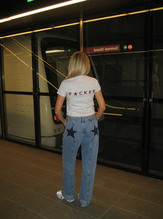 Frida™ | Shape Jeans med Stjärndetaljer