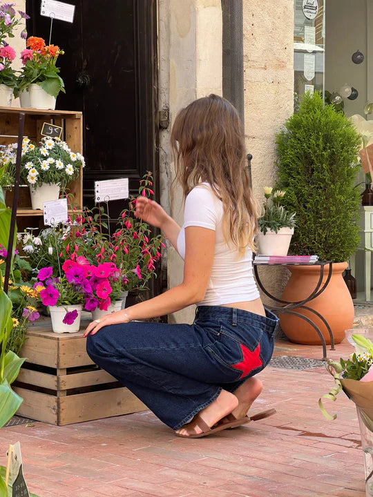 Frida™ | Shape Jeans med Stjärndetaljer
